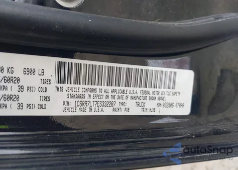 2014 Ram 1500 Big Horn from USA, damaged, VIN 1C6RR7LT7ES332287